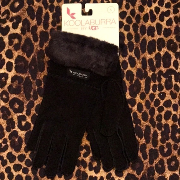 Brand New Koolaburra by UGG Water Resistant Black Suede Gloves - Picture 1 of 14
